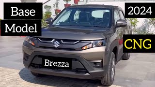 Brezza LXI CNG 2024 new model ✅ base model cng pricefeatures powerinterior or exterior [upl. by Smoot560]