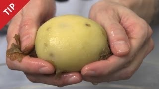 How to Peel a Potato with Your Bare Hands  CHOW Tip [upl. by Shannen410]