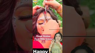 Quick Natural Sindoor Application💖shorts youtubeshorts fashion dailyhacks bridalhack hack fyp [upl. by Naashar]