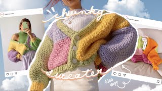 i crochet the 300 chunky sweater of your dreams  hope macaulay inspired [upl. by Ursi]