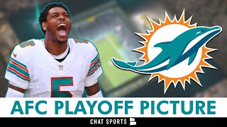 AFC Playoff Picture How The Dolphins Can Clinch 1 Seed amp HomeField Advantage [upl. by Valma325]