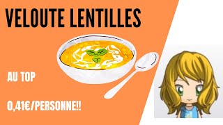 ⭐ SOUPE OU VELOUTÉ DE LENTILLES VERTES 🍲 une recette facile rapide extra bonne et économique [upl. by Citron566]