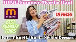 Huge Meesho Summer Haul l Latest Kurti Kurta Set Dress Jewellery Haul l Dream Simple [upl. by Ardeha]