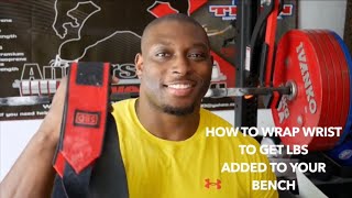 How To Wrap Wrist for Extra Lbs On The Bench [upl. by Botti]