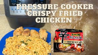 How to cook Pampered Chef Pressure Cooker Crispy Fried Chicken Wings in 15 mins w Shin Black Noodles [upl. by Grishilde855]