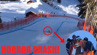 HORROR STURZCRASH Wengen Abfahrt 2024 Marco Kohler [upl. by Nnairret]