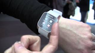 Sony SmartWatch Hands on at Mobile World Congress 2012 [upl. by Atikaj943]