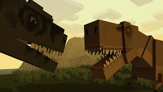 TRex vs Giganotosaurus Jurassic World Dominion Minecraft Animation [upl. by Marie]