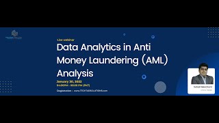 Data analytics in antimoney laundering AML analysiswebinar [upl. by Arny]