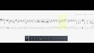 Metallica Anesthesia Pulling teeth with Wah sound BASS GUITAR TAB [upl. by Yliak80]