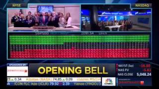 CNBC  NYSE Bell Ringing Prior to the 2015 NY Air Show [upl. by Inge]