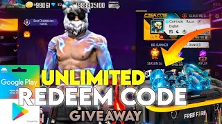 Free Fire Live Unlimited Redeem Code Giveaway  fflive shortlive giveway [upl. by Fan]