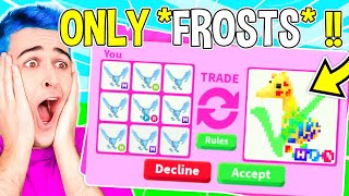 Trading ONLY FROST DRAGONS In Adopt Me Roblox EVIL TWIN Jeffo HACKED Me  Evil Twin REVEAL [upl. by Willy]