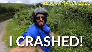 I CRASHED MY MOTORBIKE IN LAOS’ MOUNTAINS Solo Travel 2021 [upl. by Lonne]