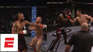 Fightoftheyear candidate with thrilling knockout highlights crazy night at LFA 46  ESPN [upl. by Evy]