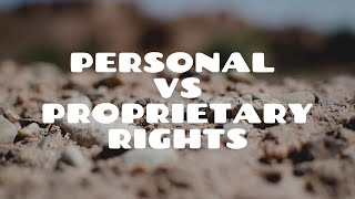 Personal vs Proprietary Rights  Land Law [upl. by Dow611]