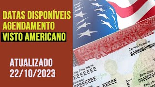 Datas atualizadas agendamento visto turismo americano [upl. by Funch]