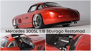 Mercedes Benz 300SL V8 Restomod 118 Bburago complete restoration [upl. by Sacrod]