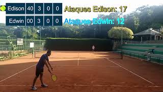 Jugando tenis con amigos Edwin vs Edison 9 de julio 2023 [upl. by Sitnerp]