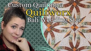 🧵Custom Longarm Machine Quilting a Bali Wedding Star Quiltworx Quilt💍 [upl. by Ennyletak]