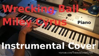 Wrecking Ball Instrumental Cover Miley Cyrus  HD Piano Drums Synths Strings [upl. by Remark883]