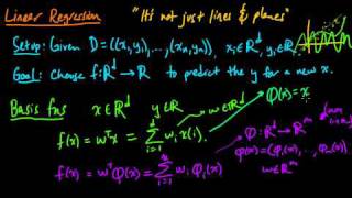 ML 91 Linear regression  Nonlinearity via basis functions [upl. by Phedra]