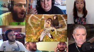 HANNES DEATH EREN USES THE COORDINATE ATTACK ON TITAN 2X12 FINALE REACTION MASHUP [upl. by Enilreug]