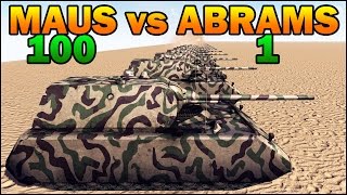 100 MAUS vs 1 ABRAMS  WW2 TANK vs MODERN TANK  Call to Arms  Scenario 4 [upl. by Wynn]