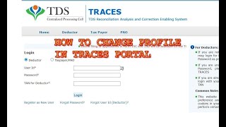 HOW TO CHANGE PROFILE IN TRACES PORTAL [upl. by Aihcrop]