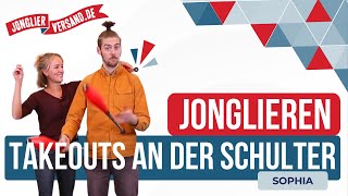 Takeouts an der Schulter  Tutorial  Jonglierversandde  Jonglage  Clubs [upl. by Feinstein]