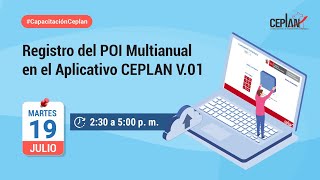 CapacitaciónCeplan Registro del POI Multianual en el Aplicativo CEPLAN V01 [upl. by Di]