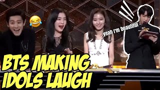 BTS MAKING IDOLS LAUGH  BTS FUNNY MOMENTS [upl. by Astrid]