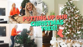 Putting up our Christmas tree FIRST weekend home VLOGMAS [upl. by Ahsurej]