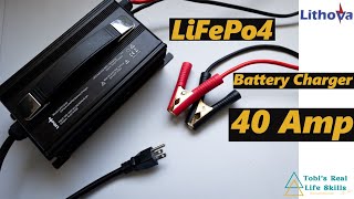 40A LiFePo4 Battery Charger from Lithova  12V Battery [upl. by Maressa]