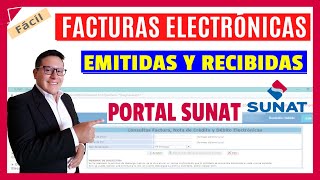 Como consultar facturas y boletas electrónicas emitidas y recibidas 👉PORTAL SUNAT  ACTUALIZADO [upl. by Elrebmik]