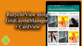 Recyclerview using GridLayoutManager  Cardview  Android Lists  01 [upl. by Sorce]