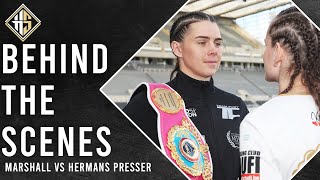 Savannah Marshall vs Femke Hermans  Presser Conference Behind The Scenes  Hennessy Sports [upl. by Yeniffit]