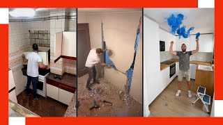 🔥 TRANSFORMACIÓN de una COCINA Pequeña y Antigua 🙉 Montaje de Muebles IKEA [upl. by Rutledge]