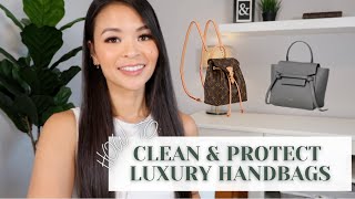 HOW I CLEAN AND PROTECT MY LUXURY HANDBAGS  Irene Simply [upl. by Philan822]