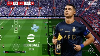 EFOOTBALL PES 2024 PPSSPP ORIGINAL PS5 On Androidamp ISO BEST Graphics Offline [upl. by Euridice]