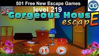 Walkthrough 501 Free New Escape Games level 219  Gorgeous house escape  Complete Game [upl. by Calica]