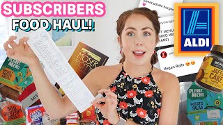 ALDI FOOD HAUL CHOSEN BY MY SUBSCRIBERS  Your Favourite Aldi Groceries [upl. by Anerac]