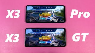 Poco X3 GT vs Poco X3 Pro  PUBG Test  Graphics Gameplay Sanhok Dimensity 1100 vs Snapdragon 860 [upl. by Burta745]