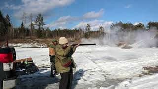 Shooting ThompsonCenter 50 Cal Hawken amp Davide Pedersoli 54 Cal Hawken Muzzleloader Rifles [upl. by Zined300]