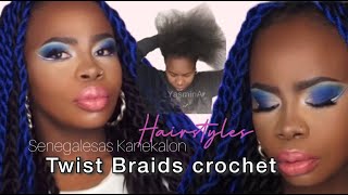 Braisd crochet  Senegalesas Twist Trenzas Crochet kanekalon twistbraids trenzastutorial [upl. by Ainsworth267]