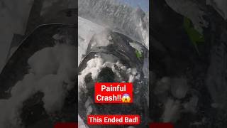 Wheelie Washout Snowmobile Fail on Frozen Lake fail crash [upl. by Urbani]