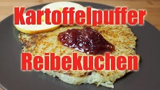 Kartoffelpuffer Reibekuchen  Vegan amp Fettarm Rezept VEGAN [upl. by Mercuri951]