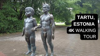 City walks series  Tartu Estonia 4K walking tour [upl. by Ademla]