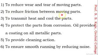 Need of Lubrication System in Engine [upl. by Vel]