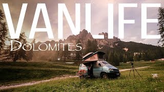 Vanlife In The Dolomites VW T4 California amp Mercedes Vito Convoy [upl. by Prudi]